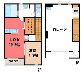 宇都宮駅 バス20分  地蔵前下車：停歩4分 1-2階の物件間取画像